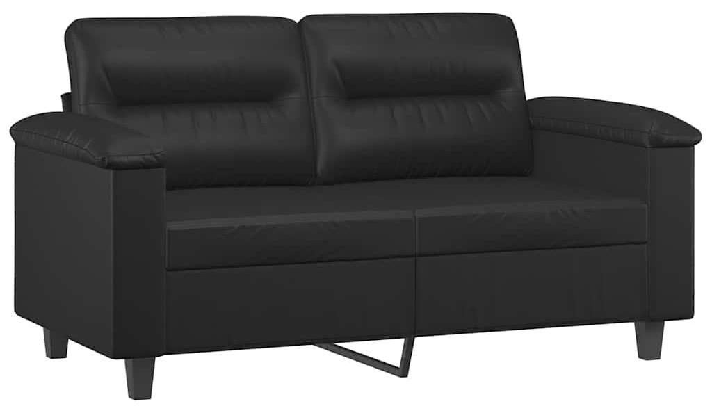vidaXL 2-Sitzer-Sofa Schwarz 120 cm Kunstleder