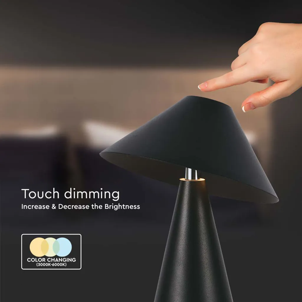 Lampe de bureau restaurant 3W 200lm LED USB rechargeable - Réf 7947 - 3
