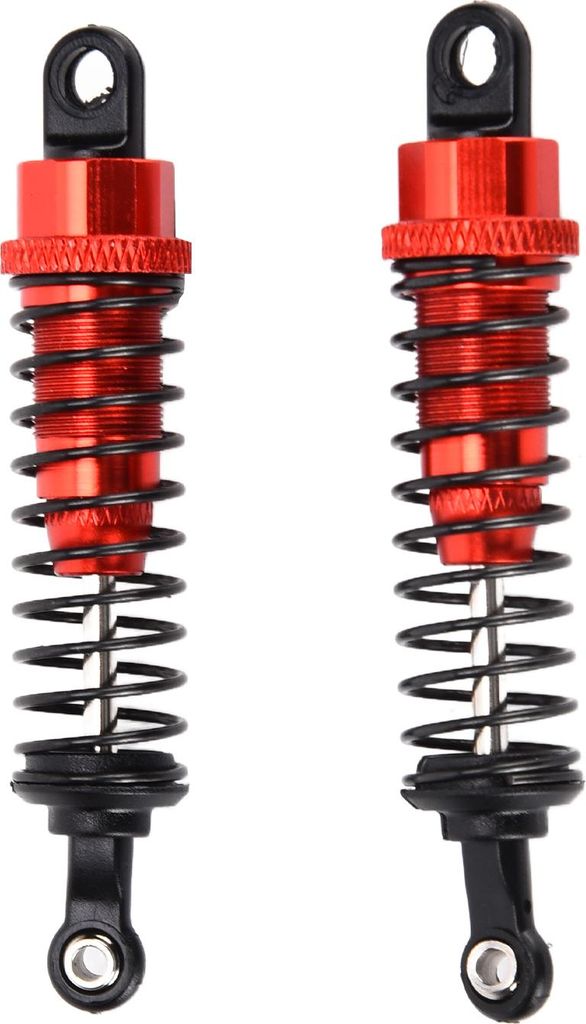 2pcs RC -Stoßdämpfer Allradantrieb Aluminiumlegierung für 1/16 Fernbedienungsmonster (rot)
