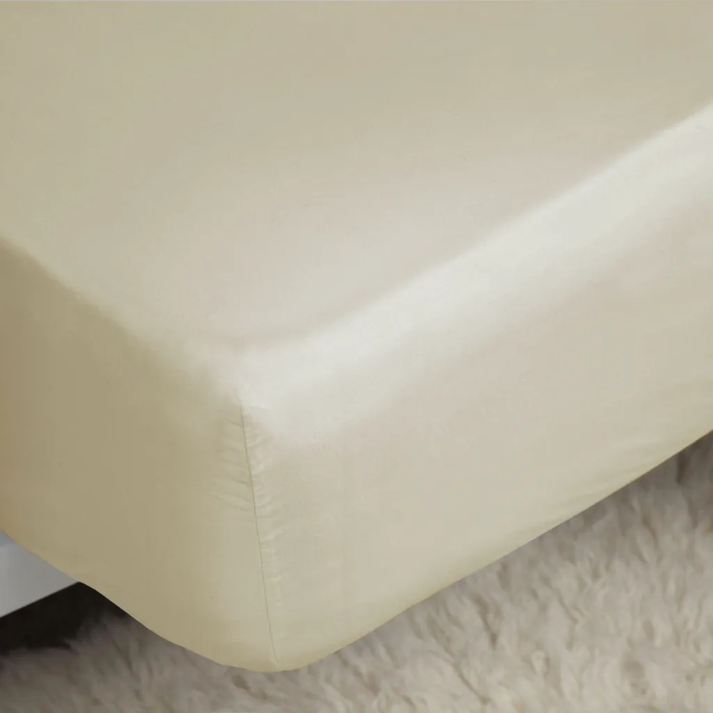 Drap-housse pour Matelas Épais - Percale de Coton Gris Lit 2 Places - 2