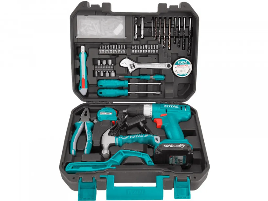 Trapano Avvitatore Total 12V + Kit 128 Utensili | Offerta THKTHP11282