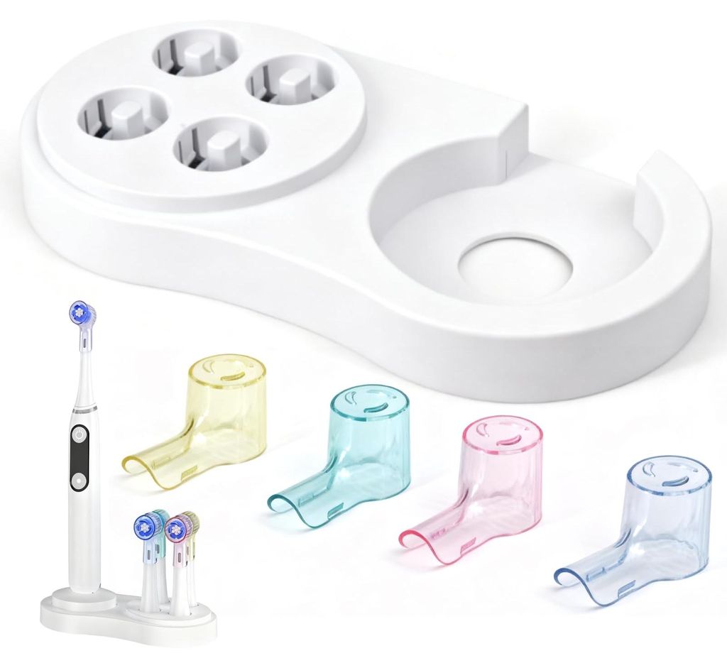 Zahnbürstenhalter Für Elektrische Zahnbürste für Oral B & iO Serie, Toothbrush Holder Mit Aufsteckbürsten Halter Und Hygienischem Schutz, Komp...