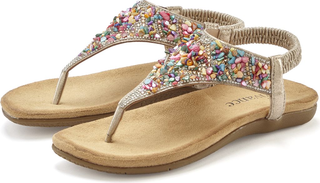 VIVANCE Sandale Sommerschuh bronzefarben mehrfarbig Größe 40