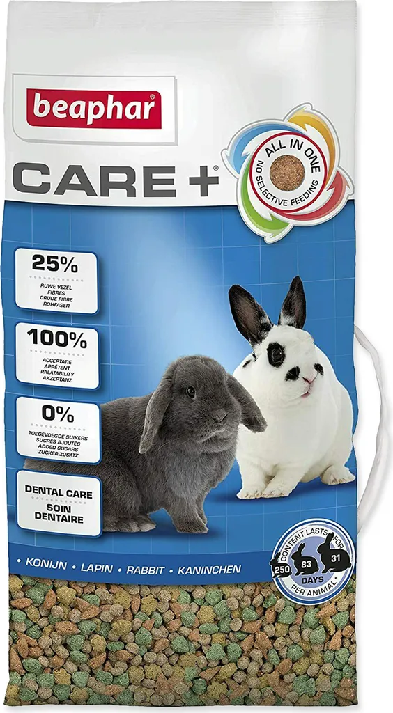 Granulés Lapin Beaphar Care+ 5kg - Extrudés Riches en Fibres et Vitamines