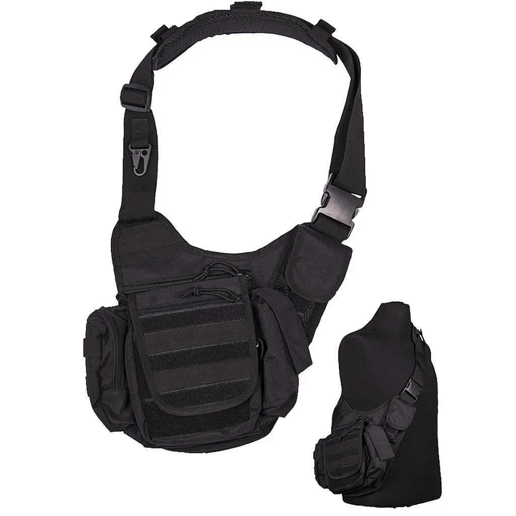 Borsa Monospalla Outdoor Multifunzione Schwarz: Resistente e Pratica