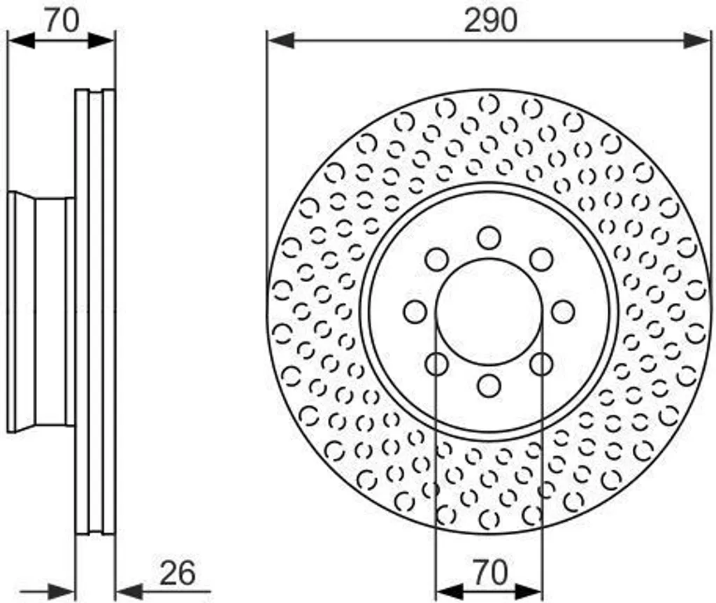 Disque de frein arrière Bosch pour Mercedes Sprinter série 400 et 600