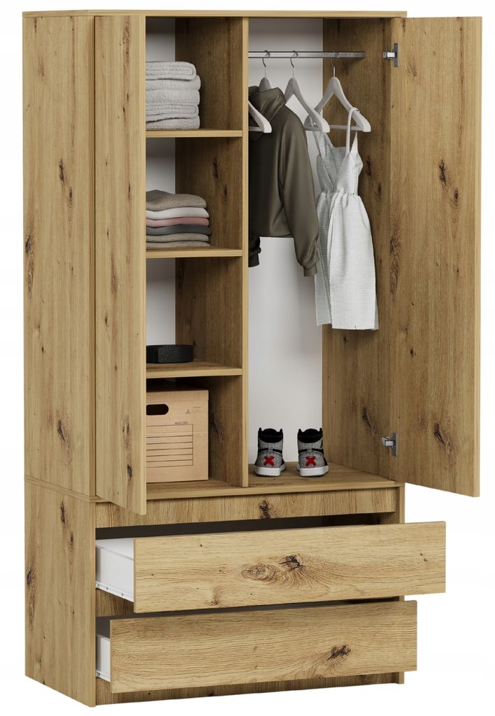 Framire Šatní skříň 90cm B-9TIP artisan Obrázek produktu 2