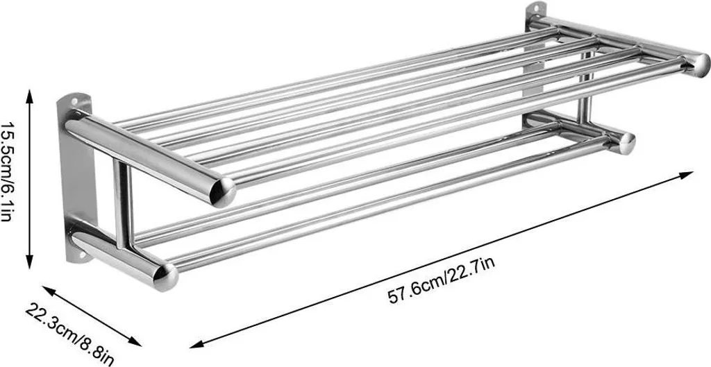 Support d'étagère ultra résistant 30kg rail de montage finition polie