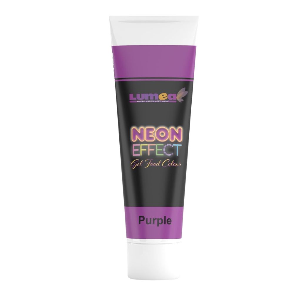 Gel-Lebensmittelfarbe mit Neon-Effekt Neon-Lila, 30g – Intensiv & mischbar für Fondant, Marzipan, Cremes & mehr