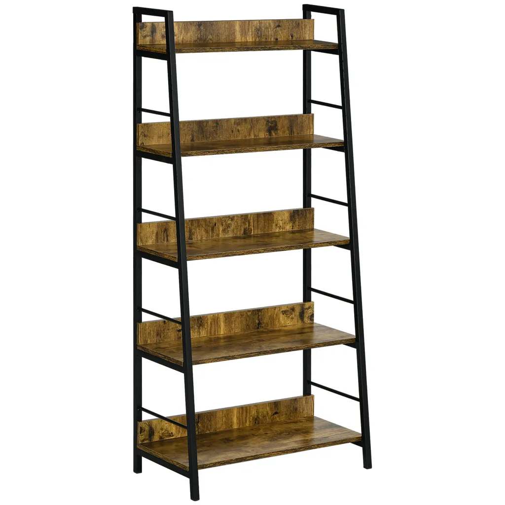Étagère Bibliothèque Gain de Place 5 Niveaux pour Petits Espaces 70 cm