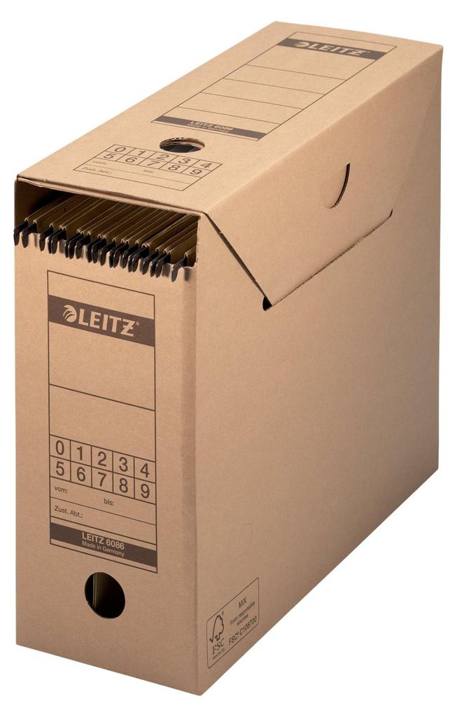 Leitz 60860000, Karton, Braun, A4, 180 g, 120 x 325 x 275 Produktbild 