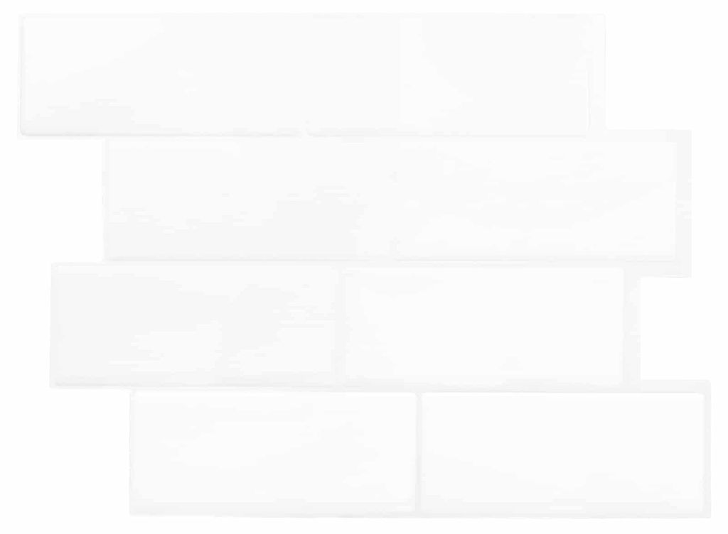 vidaXL U-Bahn-Fliese 20 pcs Weiß 29 x 21 cm Polyurethan und PET