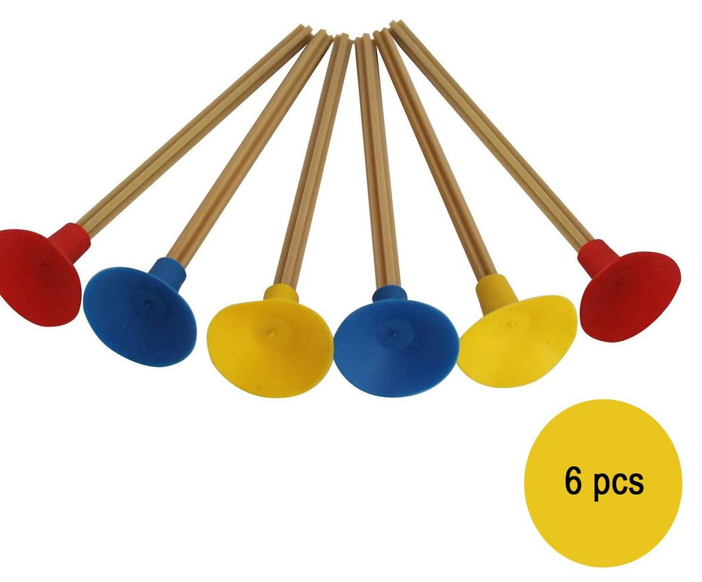 Pfeile-Set 6 Stück Sicherheitspfeile in Holzoptik für Kinder Zubehör für Armbrust Pfeil und Bogen Indianer Rollenspiel für Kinder hochwertiges Holzspielzeug made in Germany