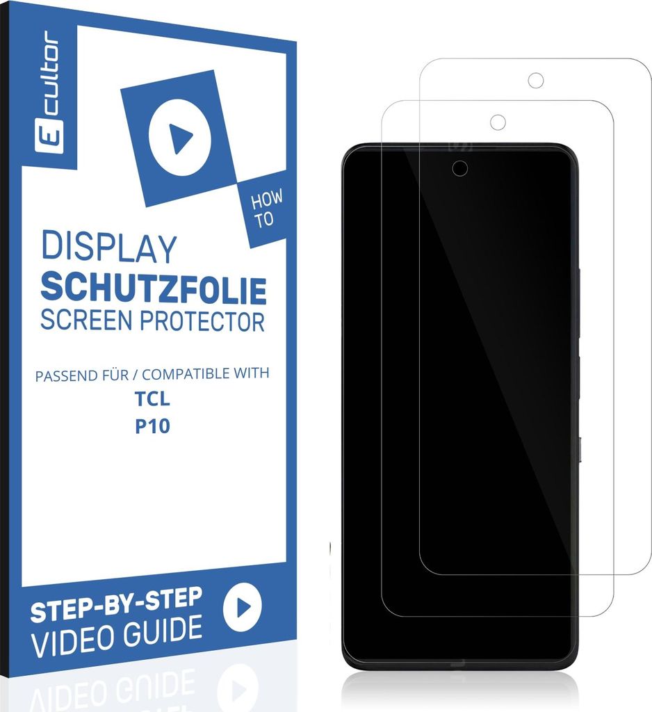 2x 3D Schutzfolie Matt für TCL P10 Display Flexibel Full Cover