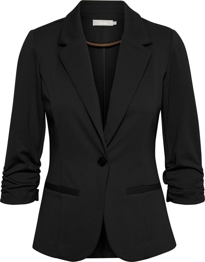 fransa FRZablazer Damen Blazer Kurzblazer Jacke mit Stretch geraffte Ärmel mit Taschen