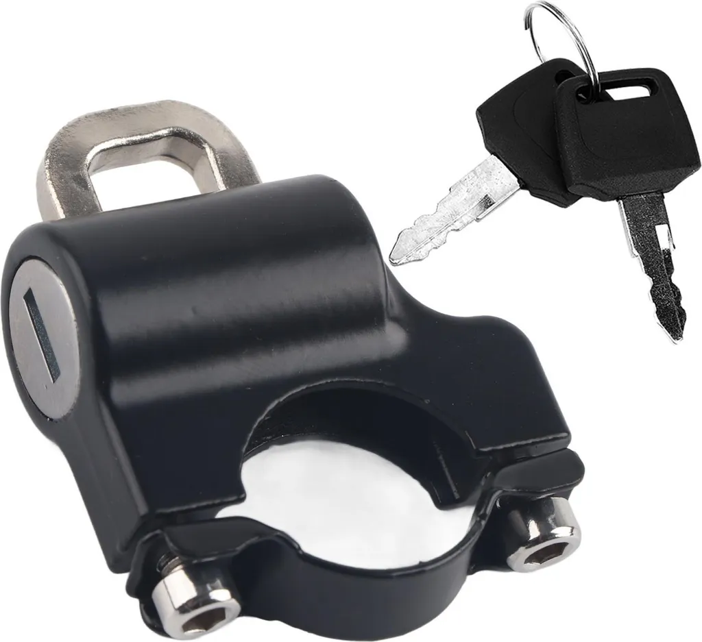 Lucchetto Antifurto per Casco Moto - Sicurezza Universale 22mm Nero