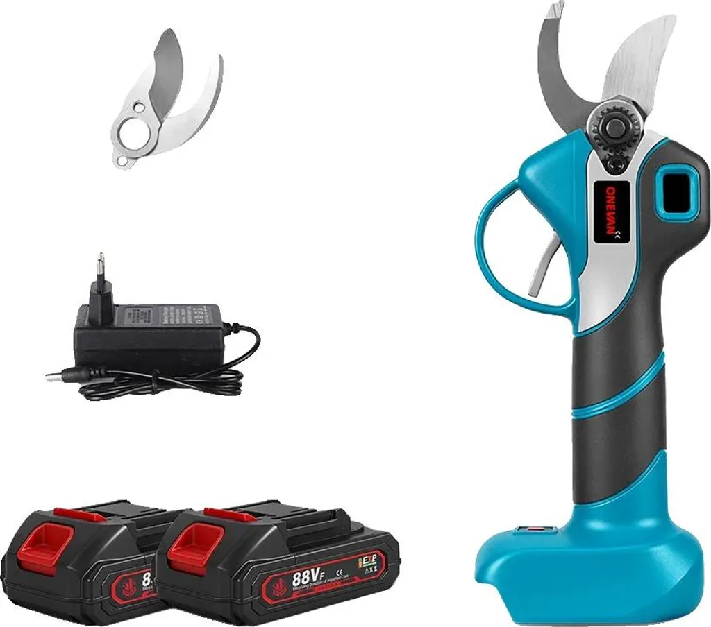 Forbici Elettriche per Potatura Giardino 21V Brushless + 2 Batterie