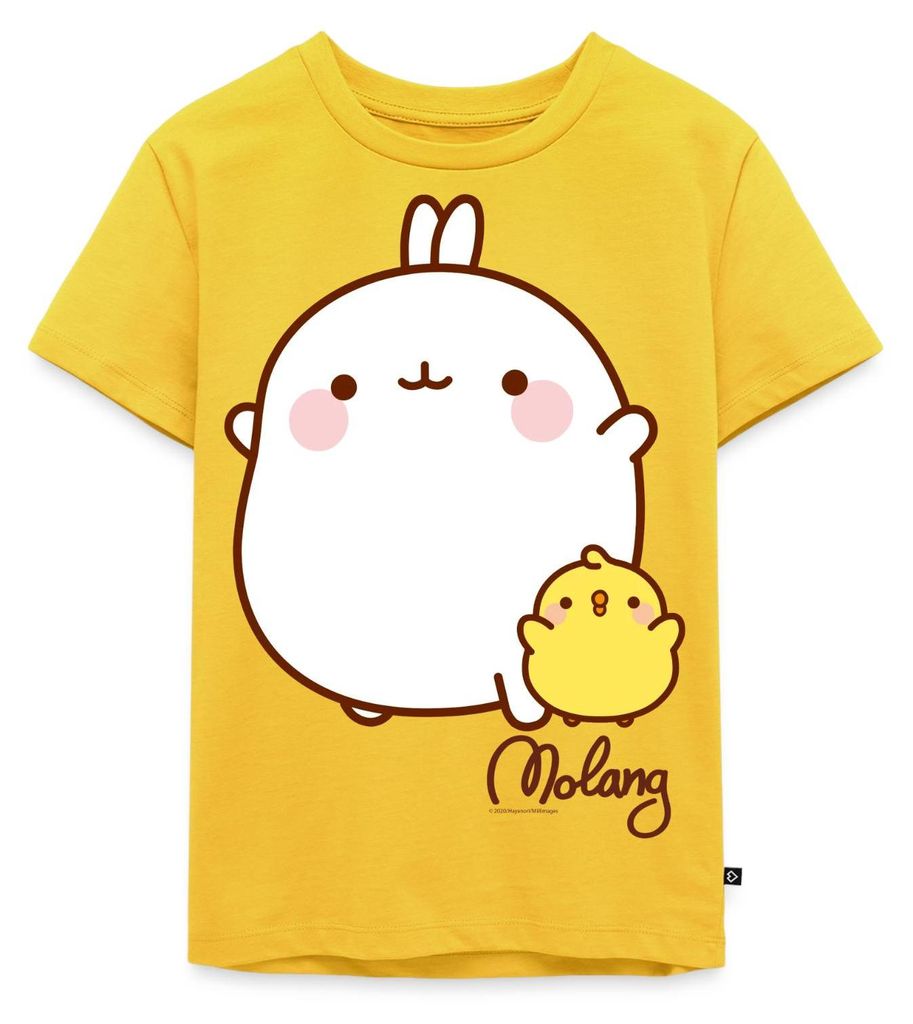 Spreadshirt Molang Piu Piu Freunde Kinder Premium T-Shirt, 110/116 (4 Jahre), Sonnengelb