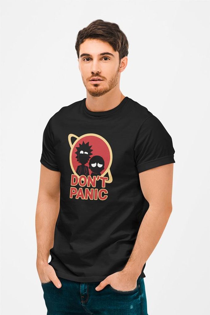 D&B Uni Polo MO00048 RickAndMorty Schwarz-Größe 4XL