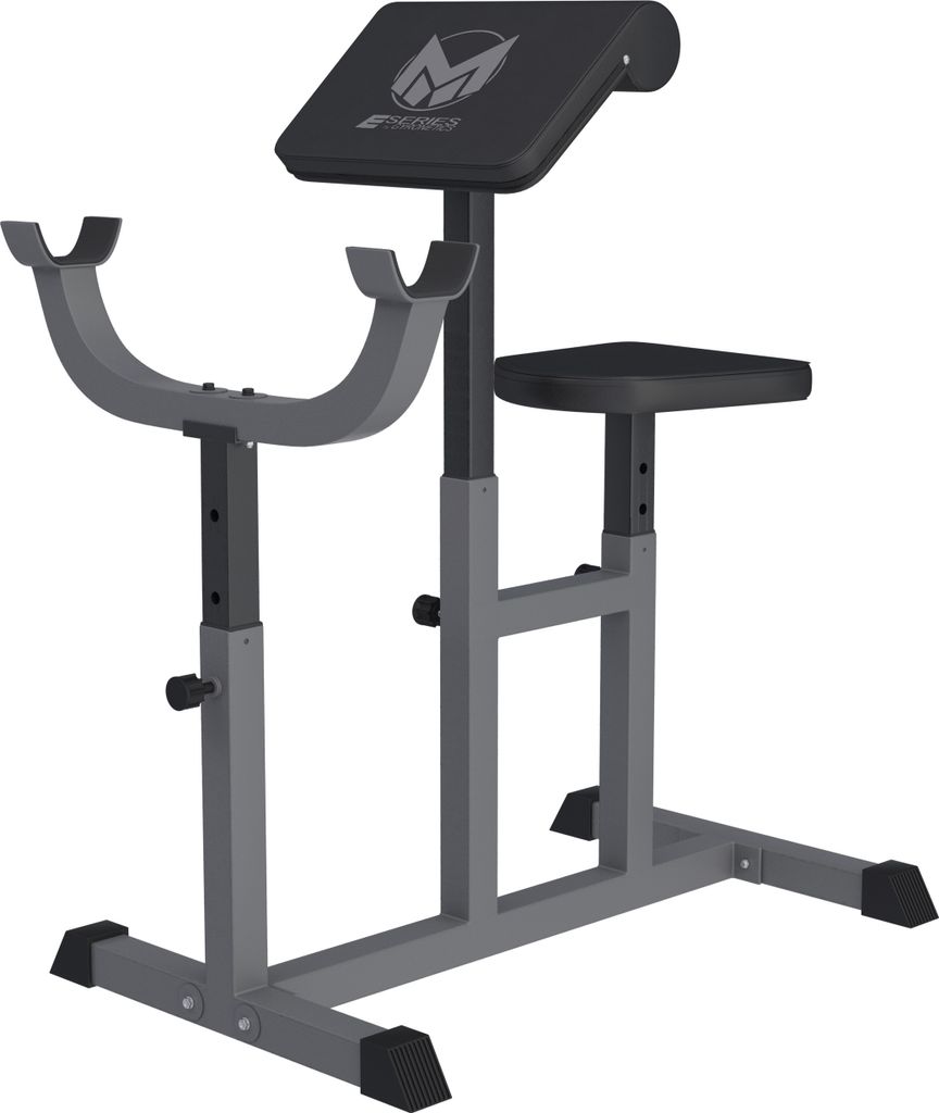 GYRONETICS Curlbank - 90 x 65 x 80 - 112 cm, Sitz 5-fach, Curlpult und Hantelablage 4-Fach Höhenverstellbar, Rutschfesten Füßen, bis 150kg Bel...