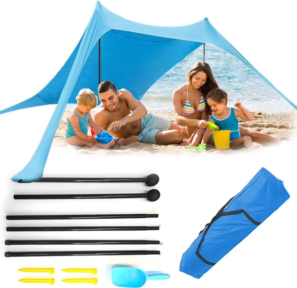 Duży namiot tarp plażowy baldachim parawan słoneczny 2x2m Zdjęcie produktu 