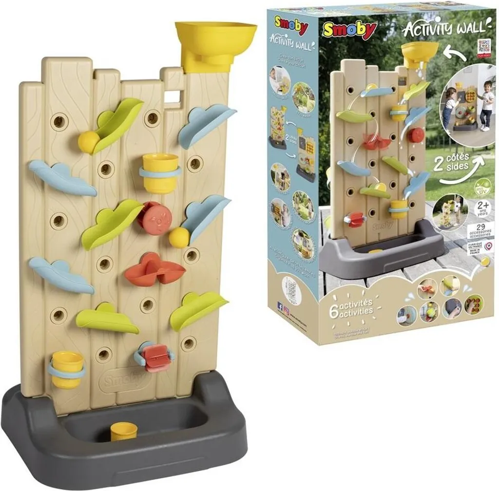 Mur d'activités Smoby traité anti-UV avec circuit d'eau modulable - 7