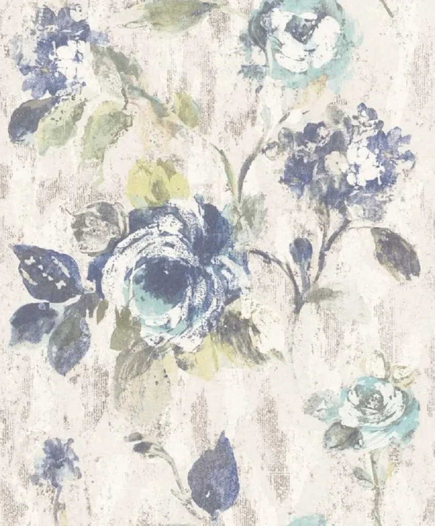 Papier peint intissé baroque gris pour masquer les défauts des murs 10m