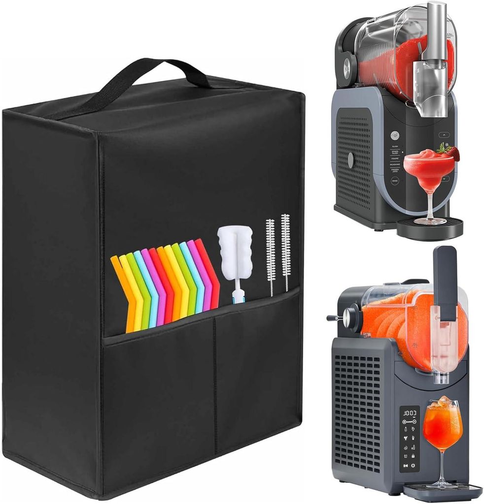 Schwarze Staubschutzhülle für Slush-Maschinen, Polyestermaterial, hitzebeständig, wasser- und staubdicht, Schutzhülle für den Heimgebrauch