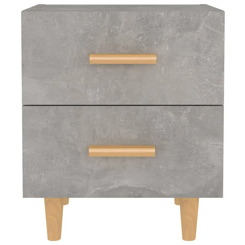 Chevet Gris Béton 40x35x47,5 cm : Lot de 2 tables de nuit modernes - 3