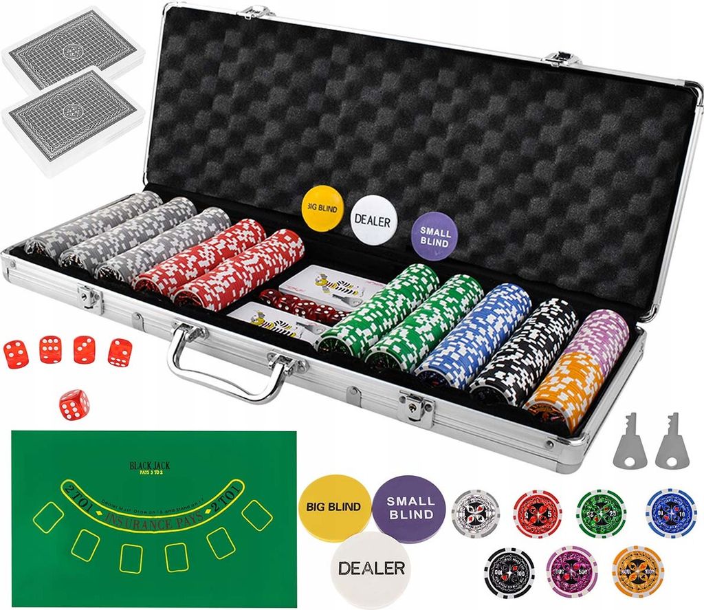 ISO 9538 Poker set 500 žetónov HQ Obrázok produktu 