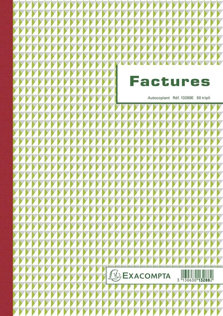 Facturier Tripli pour Artisans et Commerçants - Format A4 Français Exacompta