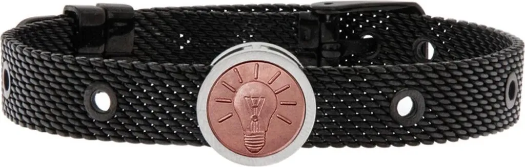 Bracciale Uomo Talent Jewels TJA-5-08-02-2-215 Nero | Acciaio e Stile