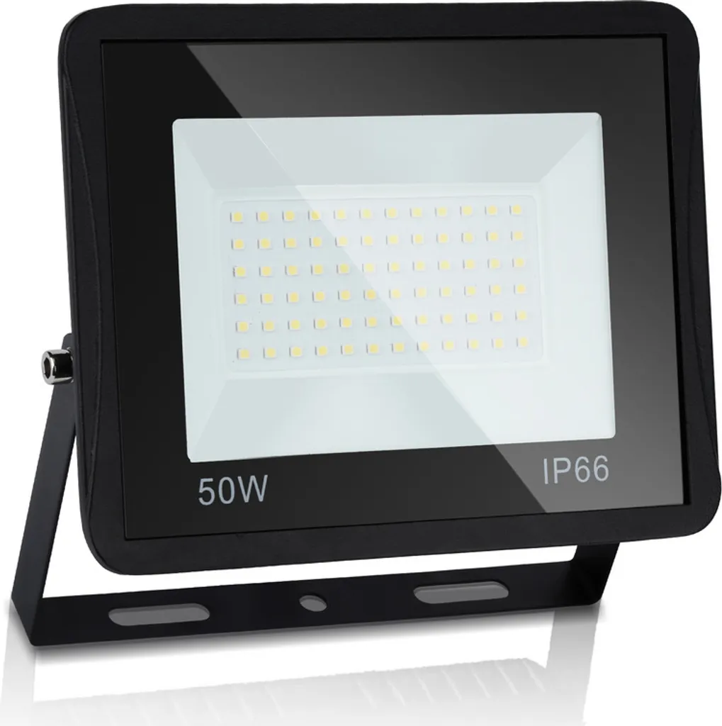 Jiubiaz Proiettore LED Proiettore da costruzione Lampada da esterno IP65 Faretto da giardino Faretto 50W Bianco caldo
