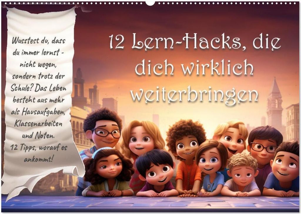 12 Lern-Hacks (Wandkalender 2026 DIN A2 quer), CALVENDO Monatskalender