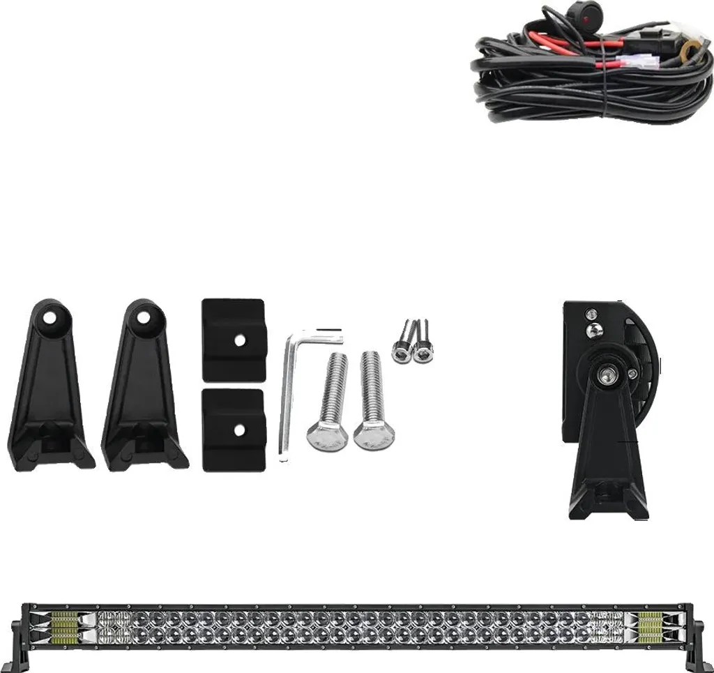 Rampe d'éclairage LED double rangée 52 pouces 42droite avec câblage