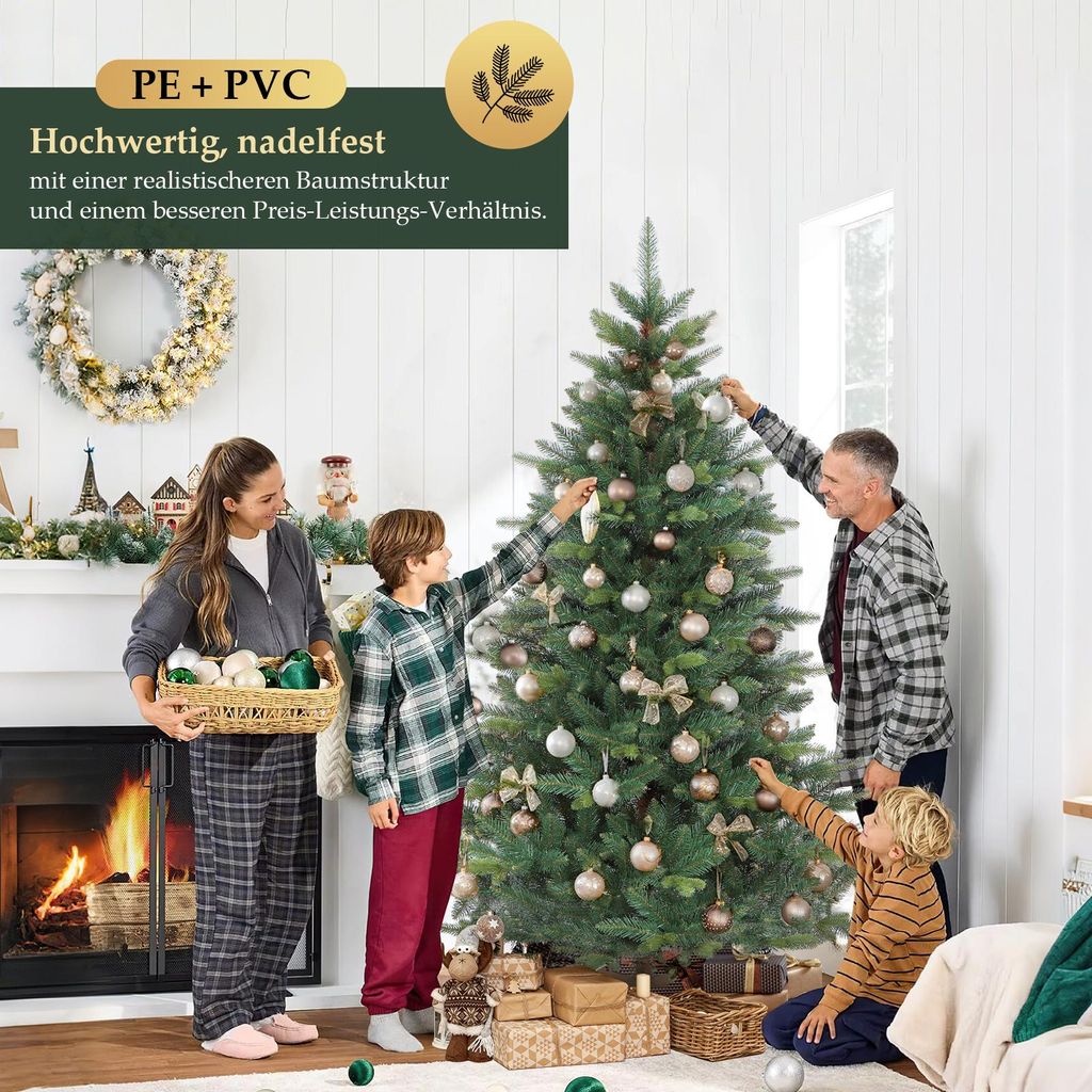 Salcar 180 cm Knstlicher Weihnachtsbaum Christbaum PE PVC
