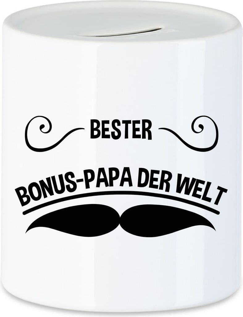 Bester Bonus-Papa Spardose Spruch Vatertag Geschenkidee Bester Papa Dad Bart