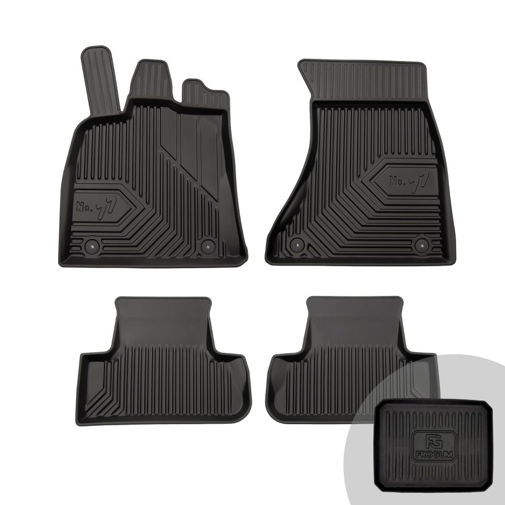 FROGUM No.77 Gummimatten Ganzjahresset von Auto Fußmatten Autofussmatten für Audi Q5 I 2008-2016, für Audi SQ5 I 2013-2016