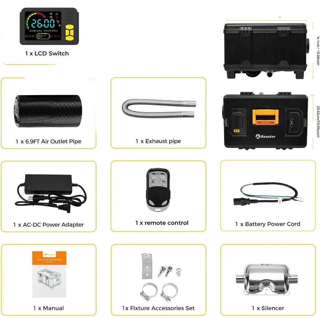 Chauffage diesel portable 8KW : solution antigel pour garage et voiture