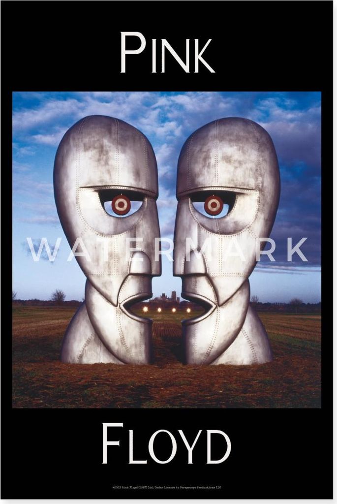 Spreadshirt Pink Floyd The Division Bell Album Cover Poster 40x60 cm, One size, Weiß