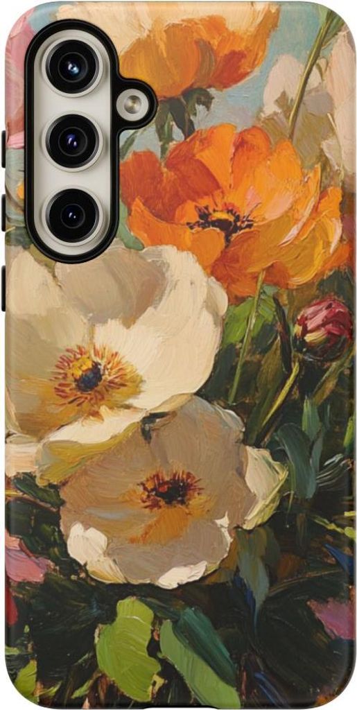 Farbenfrohes Blumen-Ölgemälde – Hülle Kompatibel mit Galaxy S24 Plus