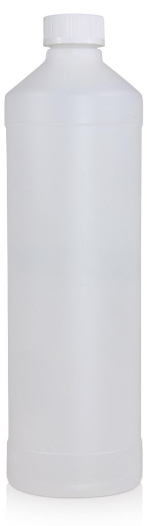 6x PE Kunststoff 1L Rundflasche natur Produktbild 