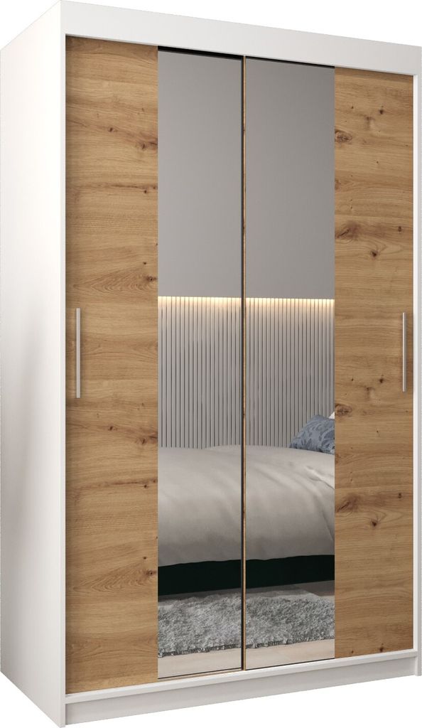 Kleiderschrank, Schiebetürenschrank Schlafzimmer, Schrank mit Spiegel TOKYO 1 120 cm