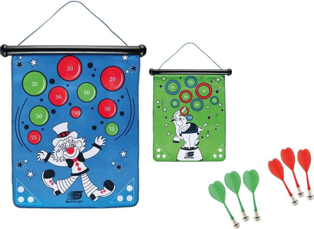Sunflex Dartscheibe Magnetisches Dartspiel Circus | Dart Darten elektronische Scheibe