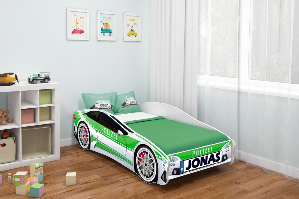 ACMA Jugendbett Kinderbett Auto-Bett Junior Cars Bett Produktbild 1