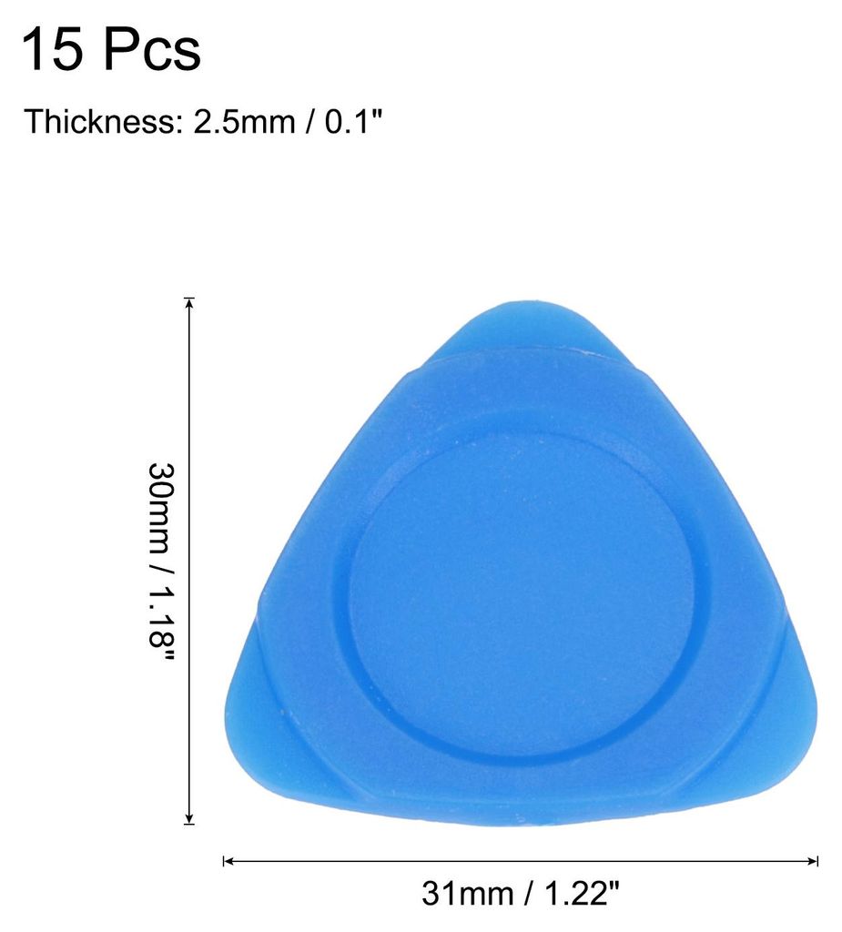 15 Stš¹ck Telefon Pry ?ffnungswerkzeuge Kunststoff Blau 2,5 mm dick fš¹r Handy PC Tablet Laptop LCD-Bildschirmreparatur, Gitarrenplektren