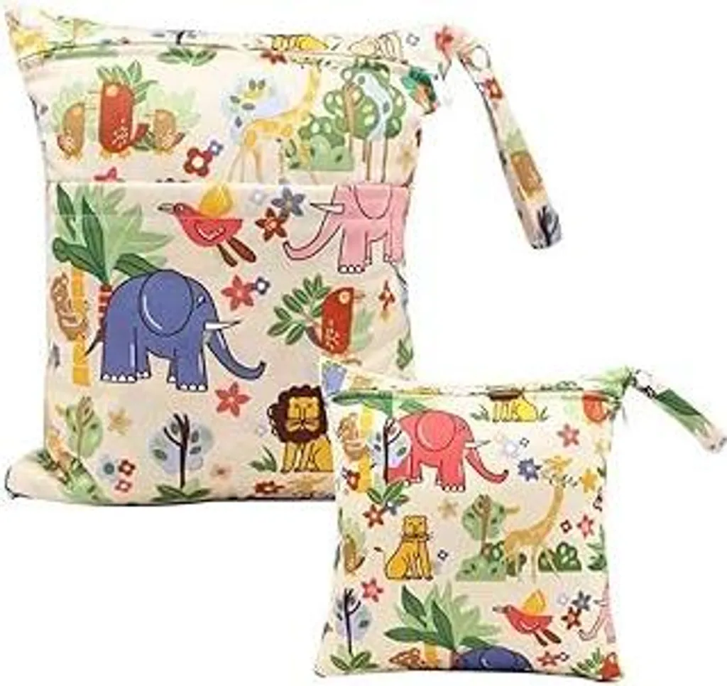 Wetbag Pannolini Lavabili Impermeabile: Set 2 Buste Wet and Dry per Asilo