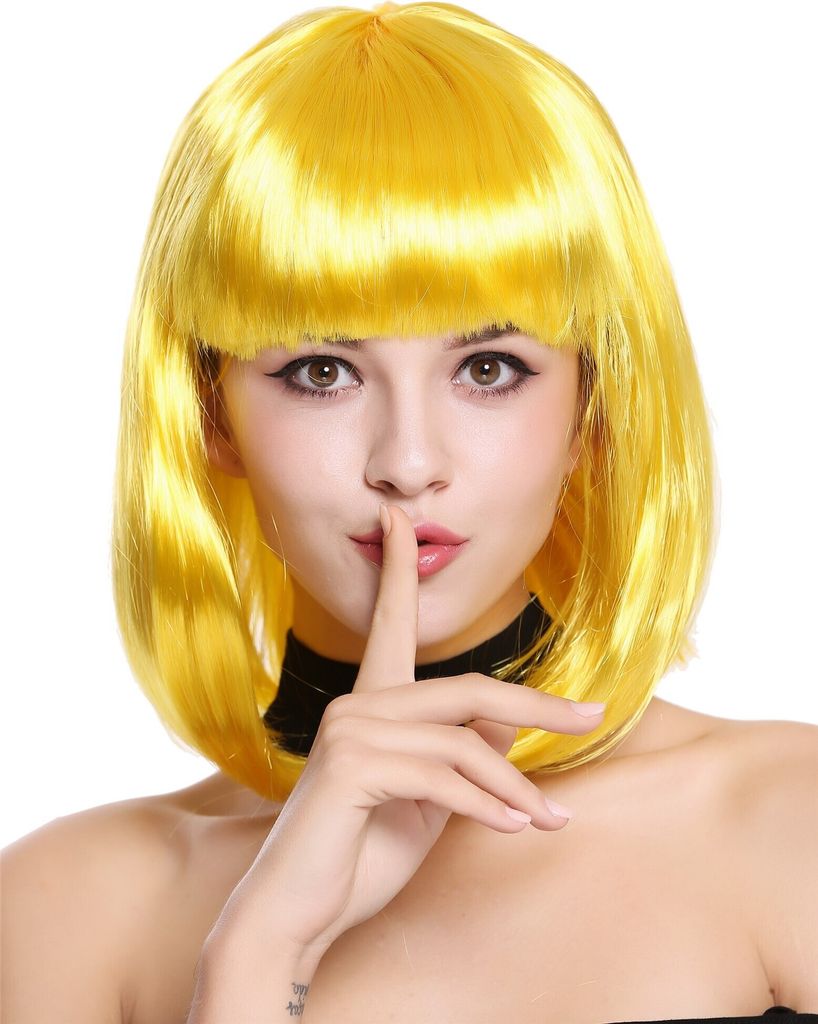 WIG ME UP Perücke Longbob glatt Pony Gelb 0073-3-PC2B Produktbild 
