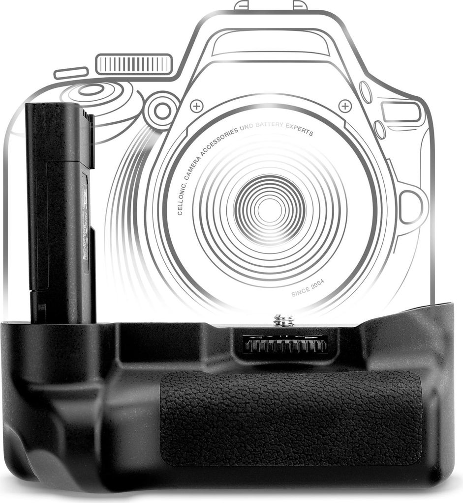 CELLONIC Batteriegriff MB-D60 kompatibel mit Nikon D60, D40x, D40, D5000 Akkugriff für EN-EL9 Battery Grip - Kamera Hochformatgriff, Multifunktion...