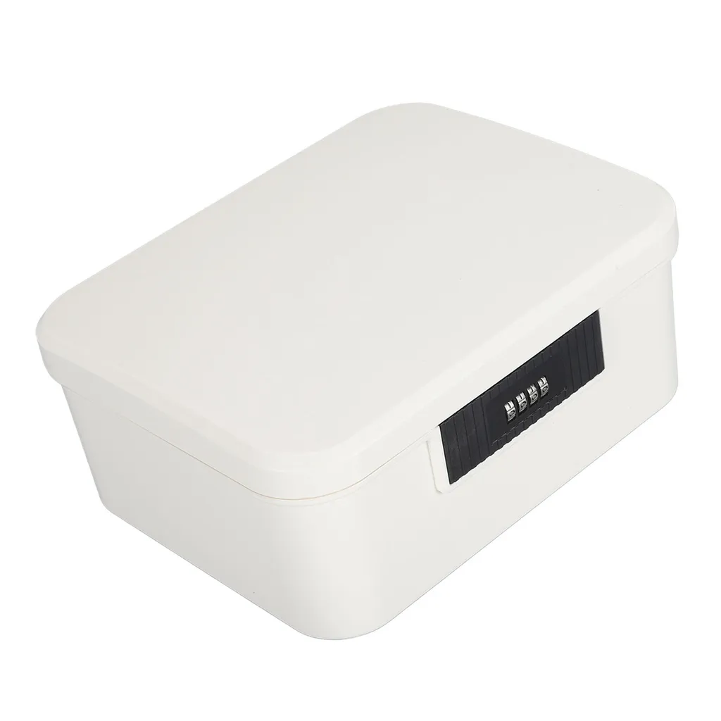 Coffre de rangement verrouillable blanc 9L pour dossiers confidentiels